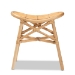 bali & pari Elgon Modern Bohemian Natural Brown Rattan Footstool - BSOElgon-Rattan-Footstool
