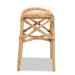 bali & pari Elgon Modern Bohemian Natural Brown Rattan Footstool - BSOElgon-Rattan-Footstool