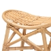 bali & pari Elgon Modern Bohemian Natural Brown Rattan Footstool - BSOElgon-Rattan-Footstool