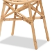 bali & pari Elgon Modern Bohemian Natural Brown Rattan Footstool - BSOElgon-Rattan-Footstool