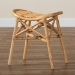 bali & pari Elgon Modern Bohemian Natural Brown Rattan Footstool - BSOElgon-Rattan-Footstool
