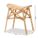bali & pari Elgon Modern Bohemian Natural Brown Rattan Footstool - BSOElgon-Rattan-Footstool