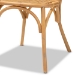 bali & pari Wina Modern Bohemian Natural Brown Rattan 2-Piece Dining Chair Set - BSOWina-Rattan-DC