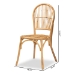 bali & pari Wina Modern Bohemian Natural Brown Rattan 2-Piece Dining Chair Set - BSOWina-Rattan-DC