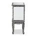 Baxton Studio Wycliff Industrial Glam and Luxe Silver Finished Metal and Mirrored Glass 2-Drawer End Table - BSOJY20B138-Silver-2DW-ET