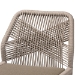 bali & pari Jennifer Mid-Century Transitional Grey Woven Rope Mahogany Dining Side Chair - BSOJennifer-Grey-DC-No Arm