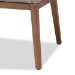 bali & pari Jennifer Mid-Century Transitional Grey Woven Rope Mahogany Dining Side Chair - BSOJennifer-Grey-DC-No Arm