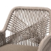 bali & pari Jennifer Mid-Century Transitional Grey Woven Rope Mahogany Dining Arm Chair - BSOJennifer-Grey-DC-Arm