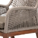 bali & pari Jennifer Mid-Century Transitional Grey Woven Rope Mahogany Dining Arm Chair - BSOJennifer-Grey-DC-Arm