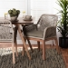 bali & pari Jennifer Mid-Century Transitional Grey Woven Rope Mahogany Dining Arm Chair - BSOJennifer-Grey-DC-Arm