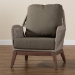 bali & pari Jennifer Mid-Century Transitional Grey Woven Rope Mahogany Accent Chair - BSOJennifer-Grey-CC