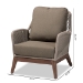 bali & pari Jennifer Mid-Century Transitional Grey Woven Rope Mahogany Accent Chair - BSOJennifer-Grey-CC