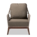 bali & pari Jennifer Mid-Century Transitional Grey Woven Rope Mahogany Accent Chair - BSOJennifer-Grey-CC