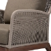 bali & pari Jennifer Mid-Century Transitional Grey Woven Rope Mahogany Accent Chair - BSOJennifer-Grey-CC