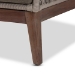 bali & pari Jennifer Mid-Century Transitional Grey Woven Rope Mahogany Accent Chair - BSOJennifer-Grey-CC