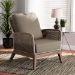 bali & pari Jennifer Mid-Century Transitional Grey Woven Rope Mahogany Accent Chair - BSOJennifer-Grey-CC