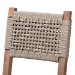 bali & pari Heyna Mid-Century Transitional Grey Woven Rope Mahogany Counter Stool - BSOHeyna-Grey/Natural-CS