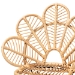 bali & pari Garan Modern Bohemian Natural Brown Rattan and Black Metal Counter Stool - BSOLeaf-Rattan-CS