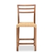 bali & pari Arthur Mid-Century Modern Walnut Brown Mahogany Wood and Natural Rattan Counter Stool - BSOArthur-Teak-CS