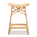 bali & pari Elgon Modern Bohemian Natural Brown Rattan Counter Stool - BSOElgon-Rattan-CS