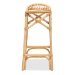 bali & pari Elgon Modern Bohemian Natural Brown Rattan Counter Stool - BSOElgon-Rattan-CS