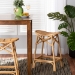 bali & pari Elgon Modern Bohemian Natural Brown Rattan Counter Stool - BSOElgon-Rattan-CS