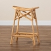 bali & pari Elgon Modern Bohemian Natural Brown Rattan Counter Stool - BSOElgon-Rattan-CS