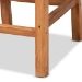 bali & pari Moscow Modern Bohemian Natural Brown Rattan and Walnut Brown Mahogany Wood Counter Stool - BSOMoscow-Teak-CS