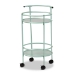 Baxton Studio Newell Mid-Century Modern Mint Green Finished Metal 2-Tier Kitchen Cart