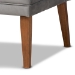Baxton Studio Stewart Mid-Century Modern Grey Velvet Upholstered and Walnut Brown Finished Wood 5-Piece Dining Set - BSOBBT8062-Grey Velvet/Walnut-5PC Dining Nook Set
