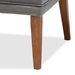 Baxton Studio Stewart Mid-Century Modern Grey Velvet Upholstered and Walnut Brown Finished Wood Dining Chair - BSOBBT8062-Grey Velvet/Walnut-CC
