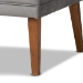 Baxton Studio Stewart Mid-Century Modern Grey Velvet Upholstered and Walnut Brown Finished Wood 2-Piece Dining Nook Banquette Set - BSOBBT8062-Grey Velvet/Walnut-2PC SF Bench