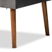 Baxton Studio Alvis Mid-Century Modern Grey Velvet Upholstered and Walnut Brown Finished Wood 4-Piece Dining Nook Set - BSOBBT8063-Grey Velvet/Walnut-4PC Dining Nook Set