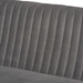 Baxton Studio Alvis Mid-Century Modern Grey Velvet Upholstered and Walnut Brown Finished Wood 3-Piece Dining Nook Set - BSOBBT8063-Grey Velvet/Walnut-3PC Dining Nook Set