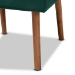 Baxton Studio Alvis Mid-Century Modern Emerald Green Velvet Upholstered and Walnut Brown Finished Wood Dining Chair - BSOBBT8063-Emerald Velvet/Walnut-CC