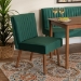Baxton Studio Alvis Mid-Century Modern Emerald Green Velvet Upholstered and Walnut Brown Finished Wood Dining Chair - BSOBBT8063-Emerald Velvet/Walnut-CC