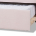 Baxton Studio Timila Modern and Contemporary Light Pink Velvet Fabric Upholstered Queen Size Daybed with Trundle - BSOBBT61047T-Light Pink Velvet-Daybed-Q/T