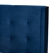 Baxton Studio Gothard Modern and Contemporary Navy Blue Velvet Fabric Upholstered and Dark Brown Finished Wood King Size Platform Bed - BSODV20811-Navy Blue Velvet-King