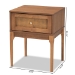 Baxton Studio Ramiel Mid-Century Modern Ash Walnut Finished Wood and Rattan 1-Drawer Nightstand - BSOMG9005-Ash Walnut/Rattan-NS