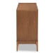 Baxton Studio Ramiel Mid-Century Modern Ash Walnut Finished Wood and Rattan 6-Drawer Dresser - BSOMG9005-Ash Walnut/Rattan-6DW-Dresser