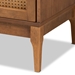Baxton Studio Ramiel Mid-Century Modern Ash Walnut Finished Wood and Rattan 6-Drawer Dresser - BSOMG9005-Ash Walnut/Rattan-6DW-Dresser