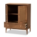 Baxton Studio Ramiel Mid-Century Modern Ash Walnut Finished Wood and Rattan 1-Drawer Sideboard - BSOMG9005-Ash Walnut/Rattan-Sideboard
