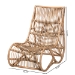 bali & pari Genera Modern Bohemian Natural Rattan Lounge Chair - BSODC512-Rattan-CC