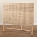 bali & pari Cantara Modern Bohemian Natural Rattan Queen Size Standalone Headboard - BSODC9048-Rattan-HB-Queen
