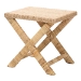 Baxton Studio Farica Modern Bohemian Natural Rattan And Mahogany Accent Bench