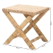 bali & pari Farica Modern Bohemian Natural Rattan And Mahogany Accent Bench - BSODC9050-Rattan-Bench