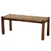 Baxton Studio Hermes Mid-Century Modern Transitional Natural Seagrass and Mahogany Wood Bench