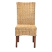 bali & pari Shamara Modern Bohemian Natural Rattan and Mahogany Wood Dining Chair - BSODC9001-Rattan-DC