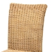 bali & pari Shamara Modern Bohemian Natural Rattan and Mahogany Wood Dining Chair - BSODC9001-Rattan-DC