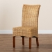 bali & pari Shamara Modern Bohemian Natural Rattan and Mahogany Wood Dining Chair - BSODC9001-Rattan-DC